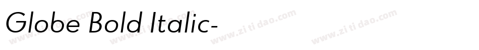 Globe Bold Italic字体转换